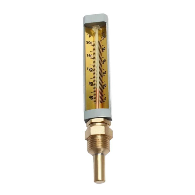 Factory Price Blue Liquid 180 Angle Glass Thermometer