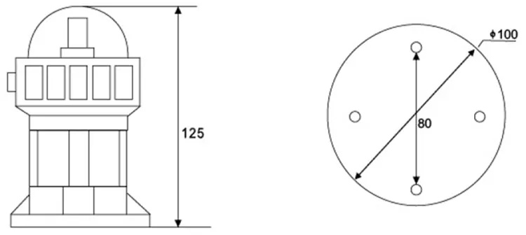 Plastic Waterproof Marine Flash Warning Light, Lifeboat Position-Indicating Strobe Light Bsw9812