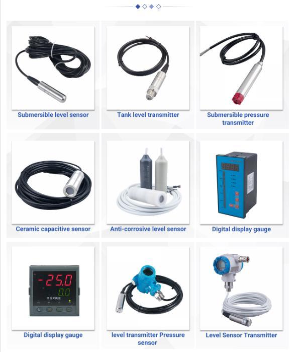 0-6m Input Submersible 4-20mA Water Level Senr Probe Detector with LCD Display