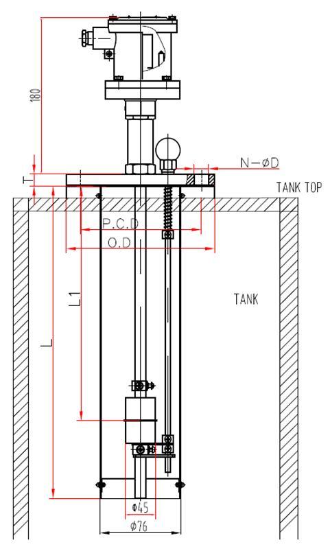 OEM Industrial/ Marine Ex-Proof Float Level Switch for Oil/ Water Alarm