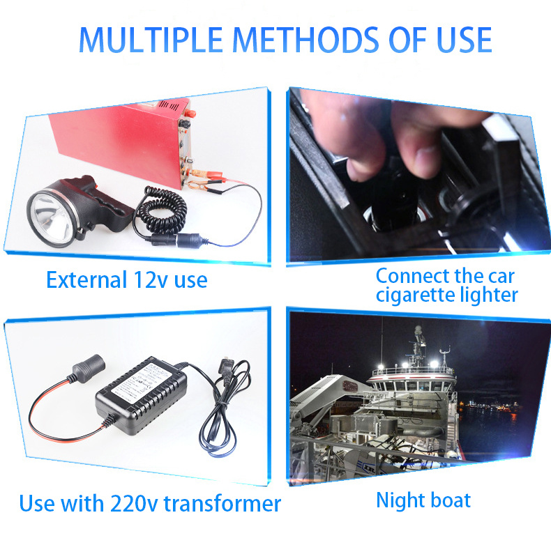 with Low Price Marine Waterproof IP56 12V/24V Outdoor Portable Rechargeable Emergency Work Lamp