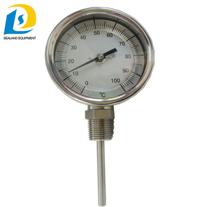 China Latest Design 304 Stainless Steel 100mm 0-120 Wss Bimetallic Thermometer Gauges