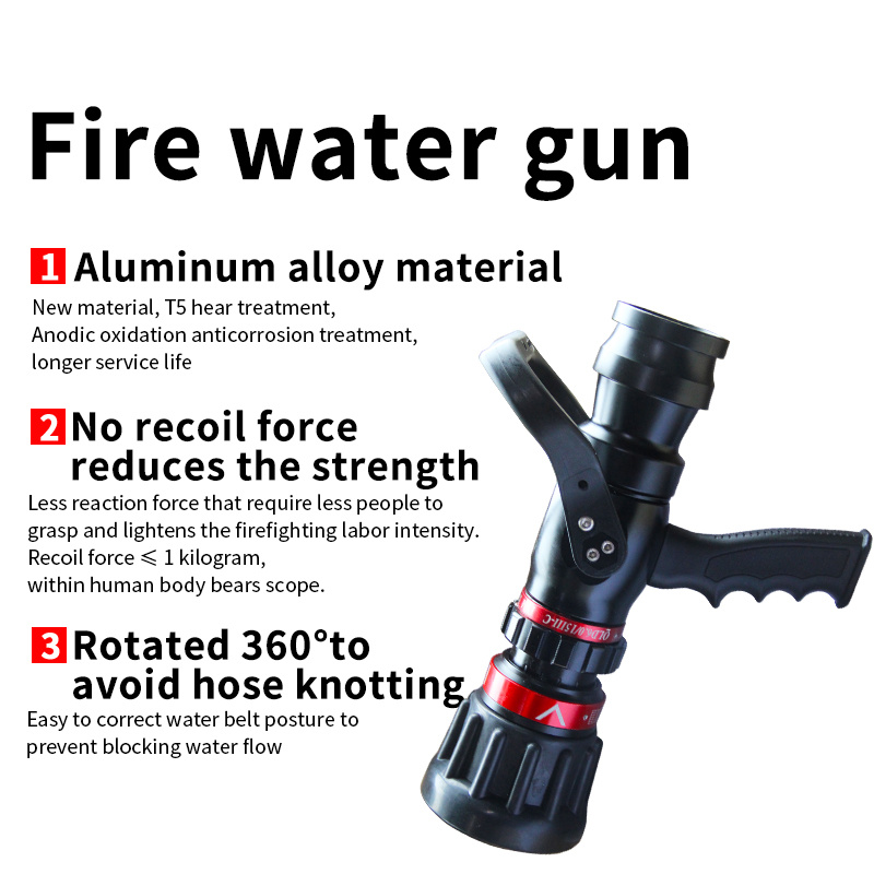 Fire Hose Spray Nozzle High Quality No Recoil Flow Pistol Grip Jet Spray Fire Hose Nozzle Gun