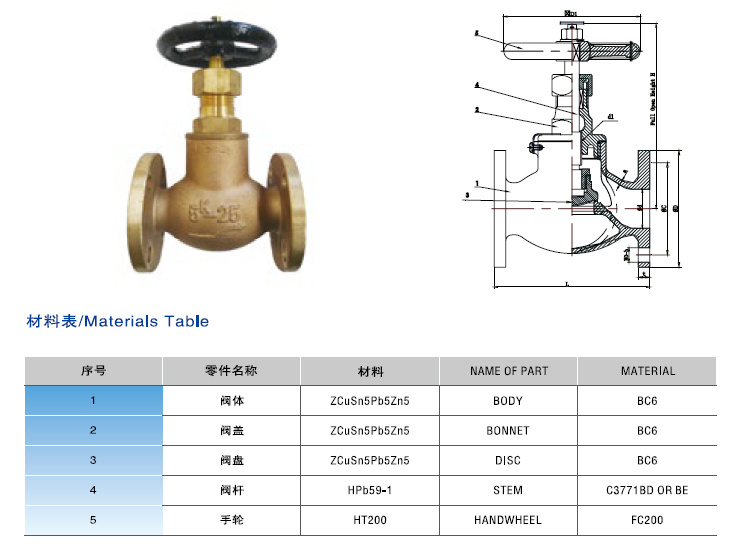 JIS F 7334 Bronze 10K Hose Valves (L) Gate Valve