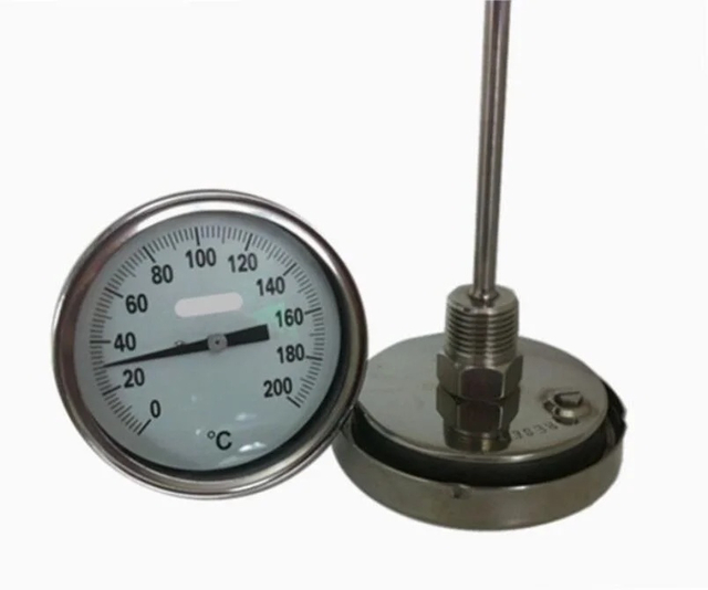 Industrial Stainless Steel Wss Adjustable Bimetal Temperature Gauge