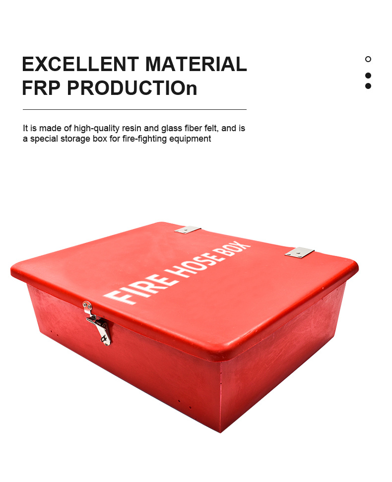 Glass Reinforced Plastic Red and White Safety Fire-Fighting Fire Hose Box