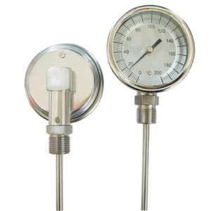 Bimetal Thermometer Industrial Thermometer Boiler Tube High Temperature Precision Pointer Radial Wss 311/401/411/481