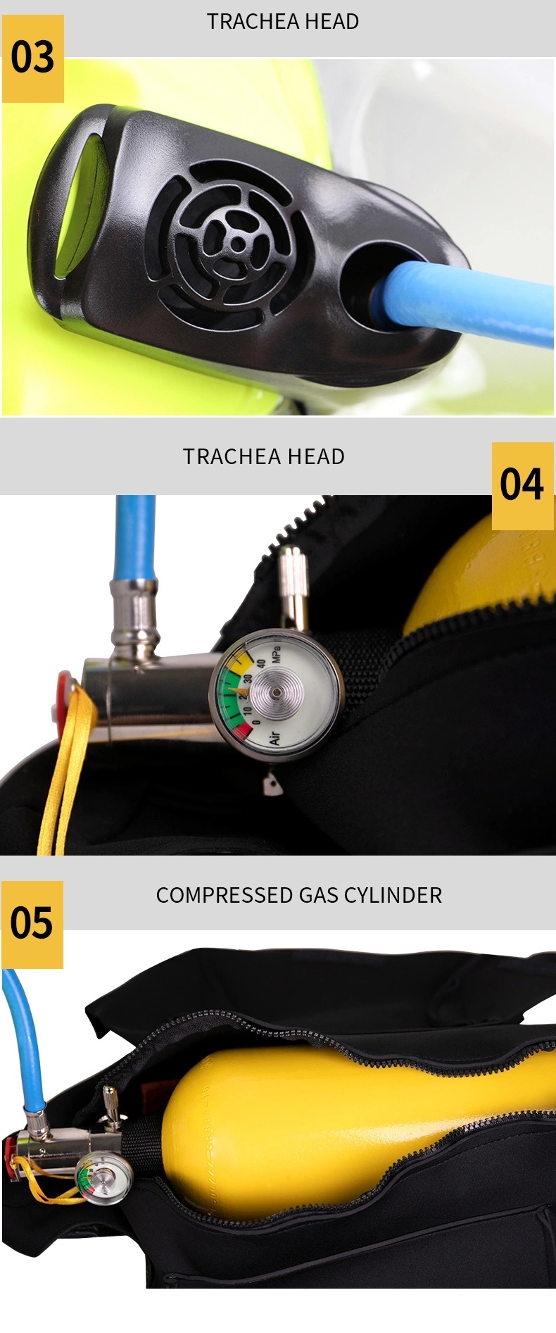 15 Min Steel Cylinder Emergency Escape Breathing Apparatus Device