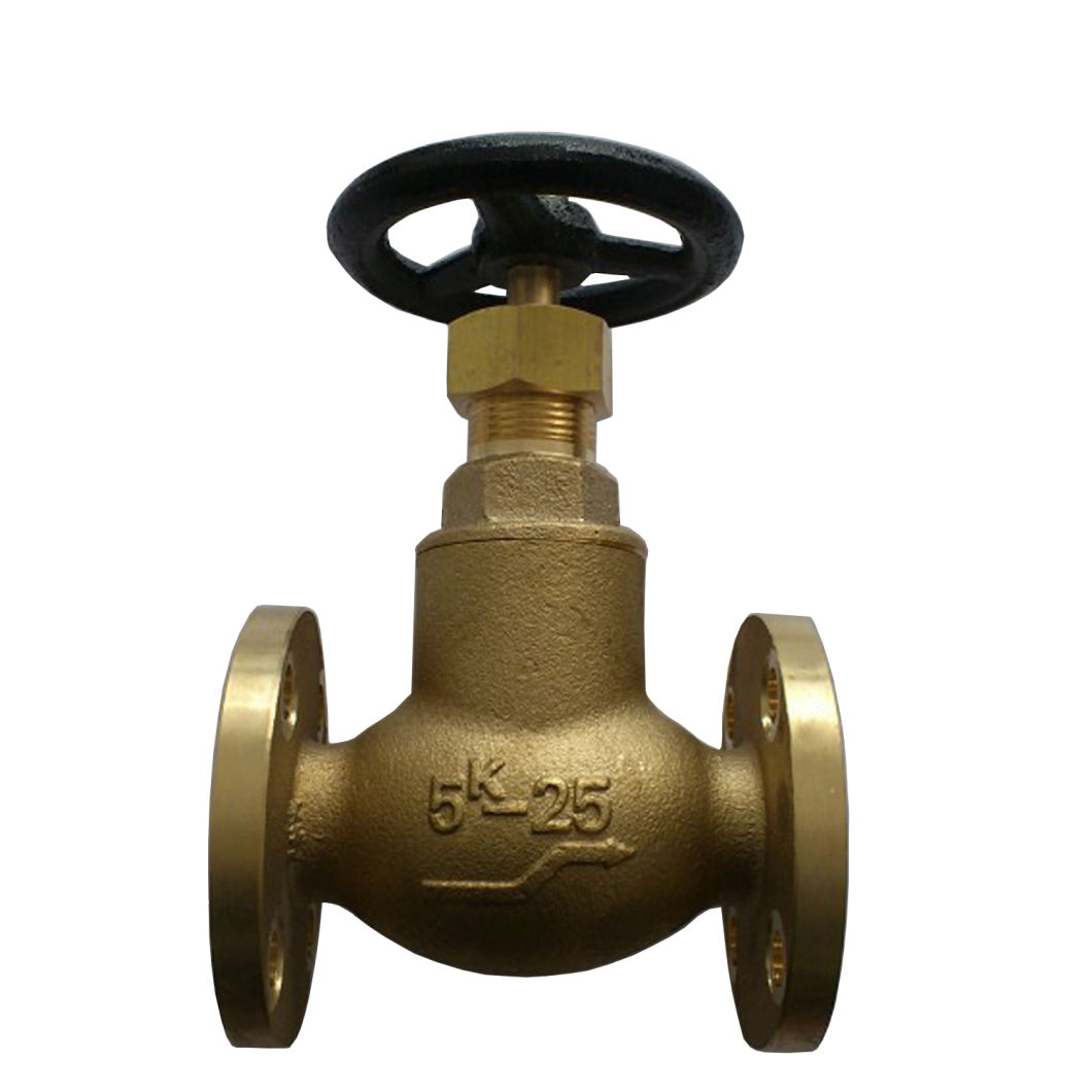 Bronze Male Thread Flanged Stop Check Valve Marine Boat JIS 5K 16K Water Oil