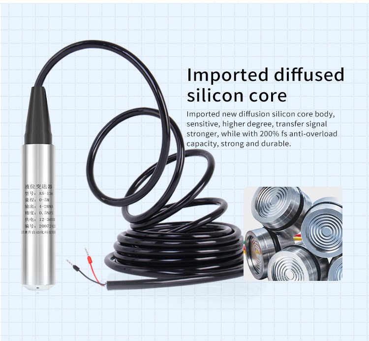 Input Control Switch 4-20mA Static Pressure Type River Water Level Sensor