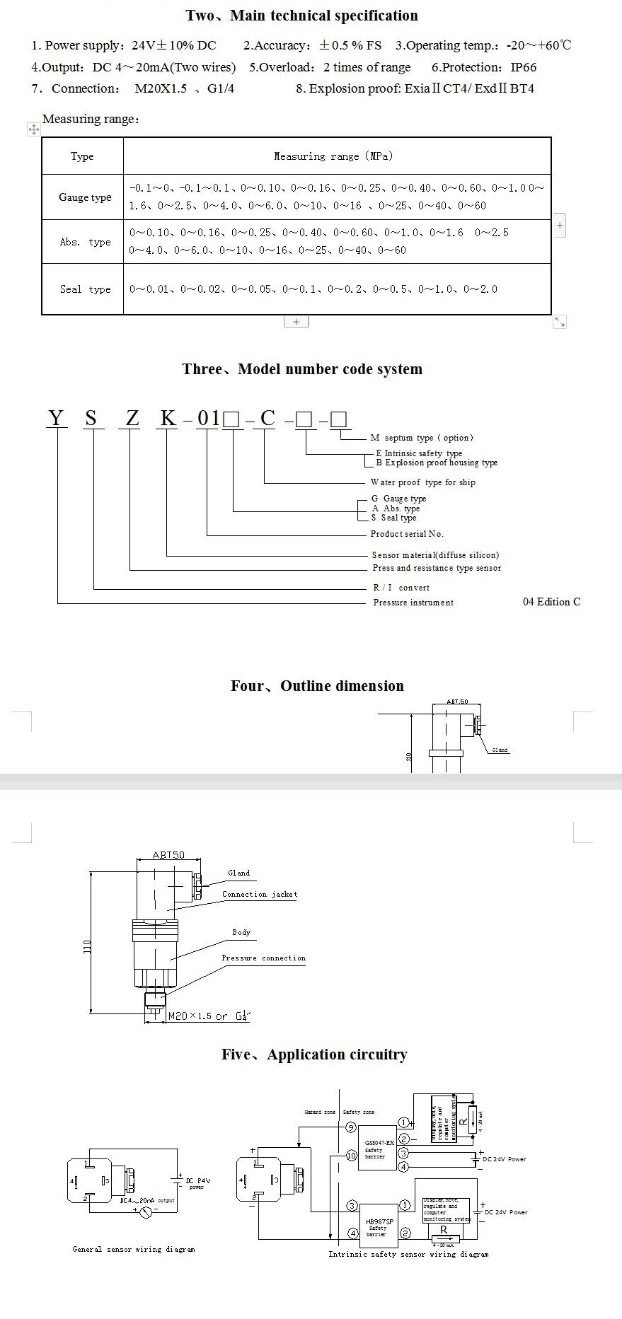 Good Quality Explosion Proof High Temperature Pressure Transmitter