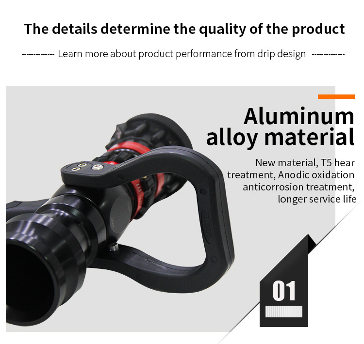 235lpm 1.5" 2" 2.5" Selectable Flow Aluminum Alloy Fire Fighting Hose Nozzle for Fireman