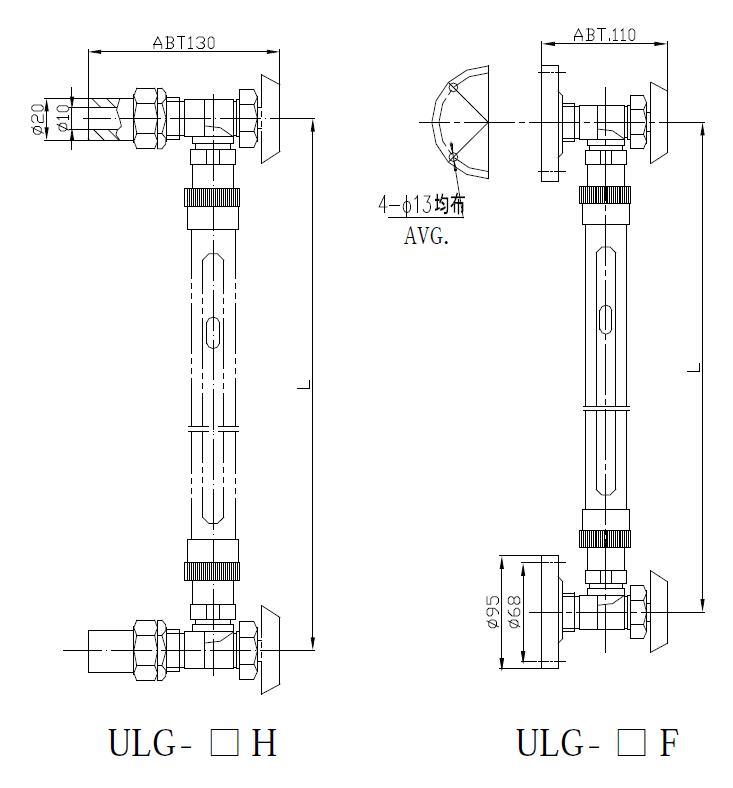 Ulg-01 Type Tubular Type Glass Level Gauge