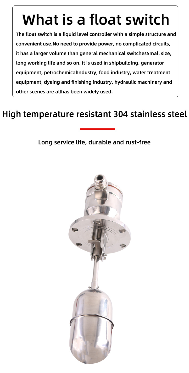 New Uqk Stainless Steel Ball Float Level Controller Switches with Low Price Uqk 01 02 03 Float Level Controller