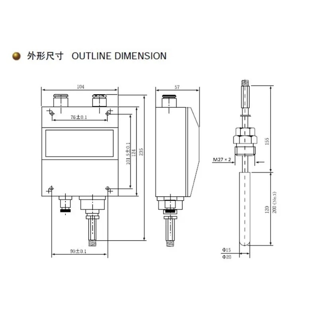 Wtzk-50-C Quality Marine Pressure Type Temperature Controller Aluminum Switch up and Down Hysteresis Full Scale for Sale