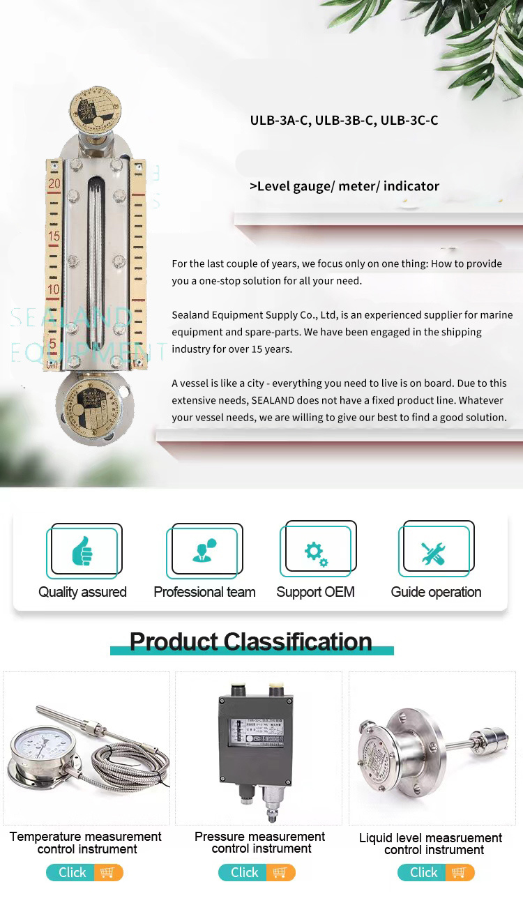 Wholesale Hi-Quality OEM Flat Type Glass Level Gauge for Oil or Water Ulb-3A-C, Ulb-3b-C, Ulb-3c-C Pressure Transmitter
