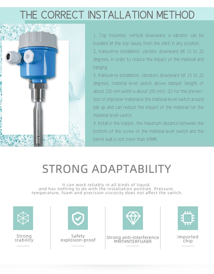 Anti-Corrosion Explosion-Proof Tuning Fork Liquid Fuel Tank Level Switch